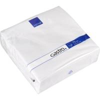 Middagsserviet, 3-lags, 1/4 fold, 40x40cm, hvid, nyfiber