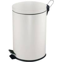 Pedalspand, V-Part, hvid, st&aring;l, 5 l, med inderspand i plast