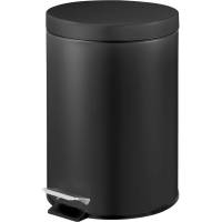 Pedalspand, V-Part, sort, st&aring;l, 5 l, med inderspand i plast