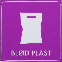 Piktogram, 18x18cm, lilla, folie, til blød plast, selvklæbende