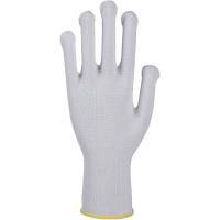 Tekstil handske, ABENA, 10, hvid, bomuld, med knopper