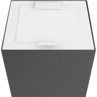 Låg, V-Part, hvid, pulverlakeret stål, soft close, til modulopbygget affaldsspand, 85 og 90 liter *Denne vare tages ikke retur*