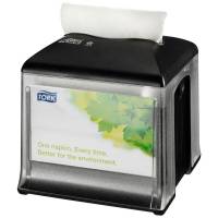 Servietdispenser, Tork Xpressnap N10, 15,9x15,9x16,5cm, sort, plast