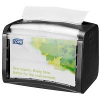 Servietdispenser, Tork Xpressnap N4 Signature Line, 15x20,1x15,5cm, sort, plast, til interfold servietter