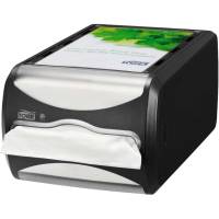 Servietdispenser, Tork Xpressnap N4 Signature Line, 30,7x19,1x14,5cm, sort, plast, til interfold servietter *Denne vare tages ikke retur*