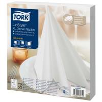 Middagsserviet, Tork Linstyle, 1-lags, 1/4 fold, 48x48cm, hvid, nyfiber