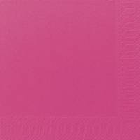 Frokostserviet, Duni, 3-lags, 1/4 fold, 33x33cm, fuchsia, nyfiber