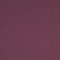 Frokostserviet, Duni, 2-lags, 1/4 fold, 33x33cm, plum, nyfiber