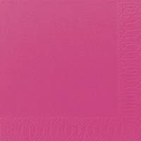 Kaffeserviet, Duni, 3-lags, 1/4 fold, 24x24cm, fuchsia, nyfiber *Denne vare tages ikke retur*