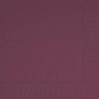 Frokostserviet, Duni, 3-lags, 1/4 fold, 33x33cm, plum, nyfiber