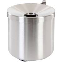 Askebæger, V-Part, stål, pulverlakeret stål/rustfrit stål, 2 l, selvslukkende, forberedt til vægmontering inkl. materiale til montering *Denne vare tages ikke retur*