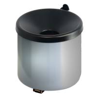 Askebæger, V-Part, grå, pulverlakeret stål/rustfrit stål, 2 l, selvslukkende, forberedt til vægmontering inkl. materiale *Denne vare tages ikke retur*