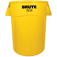 Affaldsspand, Rubbermaid Brute, gul, PE, 167 l *Denne vare tages ikke retur*