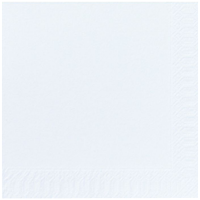 Frokostserviet, Duni, 1-lags, 1/4 fold, 33x33cm, hvid, nyfiber