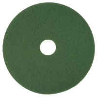 Gulvrondel, 3M Scotch-Brite, 17", Ø432mm, grøn, 85 mm, polyester/RPET, til rengøring og polering
