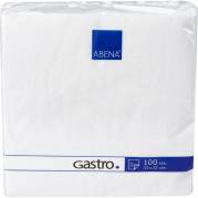 Frokostserviet, ABENA Gastro, 2-lags, 1/4 fold, 33x33cm, hvid, nyfiber