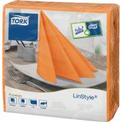 Middagsserviet, Tork Linstyle, 1/4 fold, 39x39cm, orange, nonwoven *Denne vare tages ikke retur*