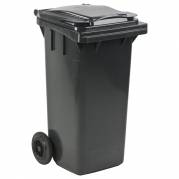 Affaldscontainer, 120 l, grå, UV-resistent