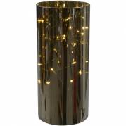 Glasstage, 20cm, antracit, med 15 LED lys