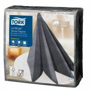 Middagsserviet, Tork Linstyle, 1/4 fold, 39x39cm, antracit, nonwoven *Denne vare tages ikke retur*