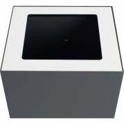 Topindsats, V-Part, hvid, pulverlakeret stål, åbent indkast, til modulopbygget affaldsspand, 85 og 90 liter *Denne vare tages ikke retur*