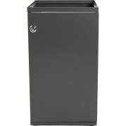 Affaldsspand, V-Part, mørkegrå, pulverlakeret stål, 85 l, med frontlåge, modulopbygget til kildesortering