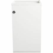 Affaldsspand, V-Part, hvid, pulverlakeret stål, 85 l, med frontlåge, modulopbygget til kildesortering