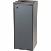 Affaldsspand, Tina Trolleys, grå, pulverlakeret stål, 100 l, med låg med sliske til papir *Denne vare tages ikke retur*