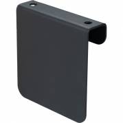 Bukket plade, grå, pulverlakeret stål, til piktogrammer på 8x8 cm *Denne vare tages ikke retur*