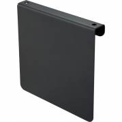 Bukket plade, grå, pulverlakeret stål, til piktogrammer på 12x12cm *Denne vare tages ikke retur*