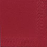 Frokostserviet, Duni, 1-lags, 1/4 fold, 33x33cm, bordeaux, nyfiber *Denne vare tages ikke retur*