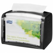 Servietdispenser, Tork Xpressnap N4 Signature Line, 15x20,1x15,5cm, sort, plast, til interfold servietter