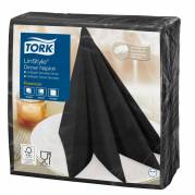 Middagsserviet, Tork Linstyle, 1/4 fold, 39x39cm, sort, nonwoven