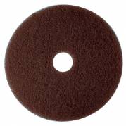 Gulvrondel, 3M Scotch-Brite, 20", &Oslash;505mm, brun, 85 mm, polyester, til fjernelse af polish og opskuring *Denne vare tages ikke retur*