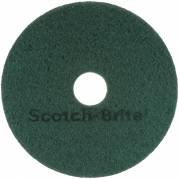 Gulvrondel, 3M Scotch-Brite, 14", Ø355mm, grøn, 85 mm, polyester, til rengøring og polering *Denne vare tages ikke retur*