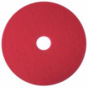 Gulvrondel, 3M Scotch-Brite, 20", &Oslash;505mm, r&oslash;d, 85 mm, polyester, til daglig reng&oslash;ring