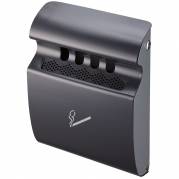 Askebæger, V-Part, grå, pulverlakeret stål, 3 l, med metal inderspand, ilddæmpende, forberedt til udendørs vægmontering inkl. materiale til montering og nøgle