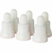 Ekstra LED lys, Duni, 7cm, &Oslash;4cm, multifarve & varm hvid, s&aelig;t &aacute; 6 stk., genopladelige