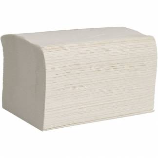 Dispenserserviet, ABENA, 2-lags, interfold, 16,5x21,2cm, hvid, genanvendt papir