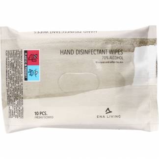 Hånddesinfektionsserviet, Ena Living, 20x18cm, 70% alcohol, 10 stk med parfume