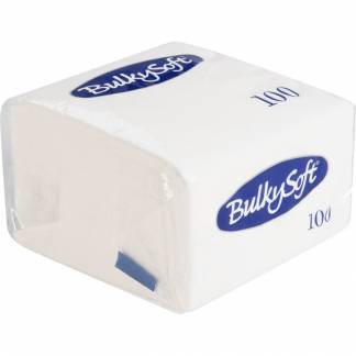 Kaffeserviet, Bulkysoft, 2-lags, 1/4 fold, 24x24cm, hvid, nyfiber