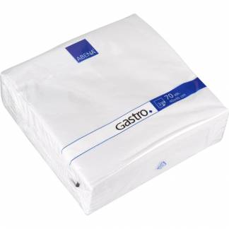 Middagsserviet, 3-lags, 1/4 fold, 40x40cm, hvid, nyfiber