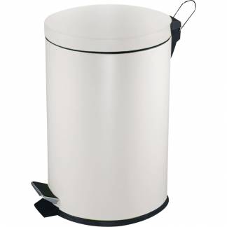 Pedalspand, V-Part, hvid, st&aring;l, 5 l, med inderspand i plast