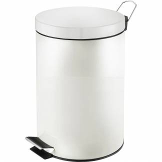 Pedalspand, V-Part, hvid, st&aring;l, 20 l, med inderspand i plast *Denne vare tages ikke retur*