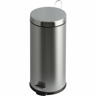 Pedalspand, V-Part, st&aring;l mat, st&aring;l, 30 l, med inderspand i plast