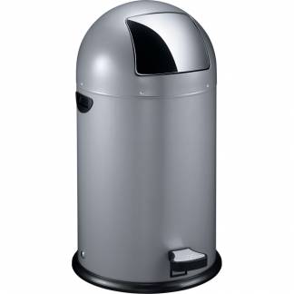 Pedalspand, EKO Kick-can, gr&aring;, st&aring;l, 33 l, inderspand i metal, ildd&aelig;mpende *Denne vare tages ikke retur*