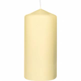 Bloklys, 12cm, &Oslash;6cm, champagne, 35 timer, paraffin