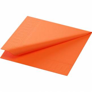 Kaffeserviet, Duni, 2-lags, 1/4 fold, 24x24cm, sun orange, nyfiber