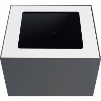 Topindsats, V-Part, hvid, pulverlakeret stål, åbent indkast, til modulopbygget affaldsspand, 85 og 90 liter *Denne vare tages ikke retur*