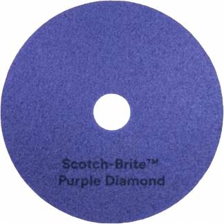 Gulvrondel, 3M Scotch-Brite, 17", Ø432mm, lilla, diamant